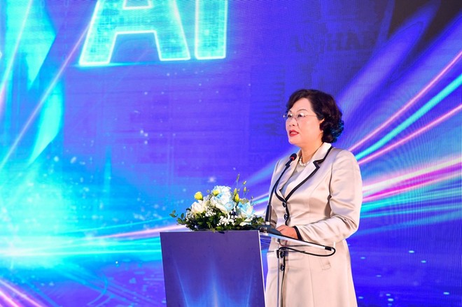 Thống đốc NHNN Nguyễn Thị Hồng phát biểu tại Lễ kỷ niệm