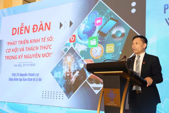 PGS.TS Nguyễn Thành Lợi - Tổng Biên tập Báo Kinh tế &amp; Đô thị phát biểu tại Diễn đàn