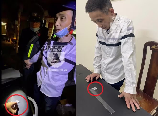 Đối tượng đội mũ bảo hiểm, nhét gói ma túy trong "chỗ hiểm" nên tự tin sẽ không bị phát hiện Đối tượng đội mũ bảo hiểm, nhét gói ma túy trong "chỗ hiểm" nên tự tin sẽ không bị phát hiện