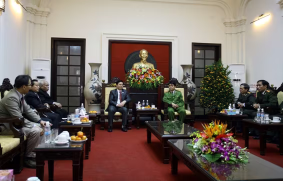 Các vị chức sắc tôn giáo chúc Tết Công an Hà Nội ảnh 1