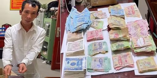 Đối tượng Toản và tang vật vụ án Đối tượng Toản và tang vật vụ án