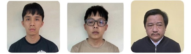 Các đối tượng từ trái sang: Hoàng Ngọc Huân, Hoàng Quốc Huy, Nguyễn Văn Ngọc.