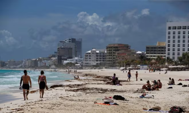 Bãi biển Cancun, bang Quintana Roo, Mexico, một trong những điểm đến được ưa chuộng của khách du lịch Mỹ Bãi biển Cancun, bang Quintana Roo, Mexico, một trong những điểm đến được ưa chuộng của khách du lịch Mỹ
