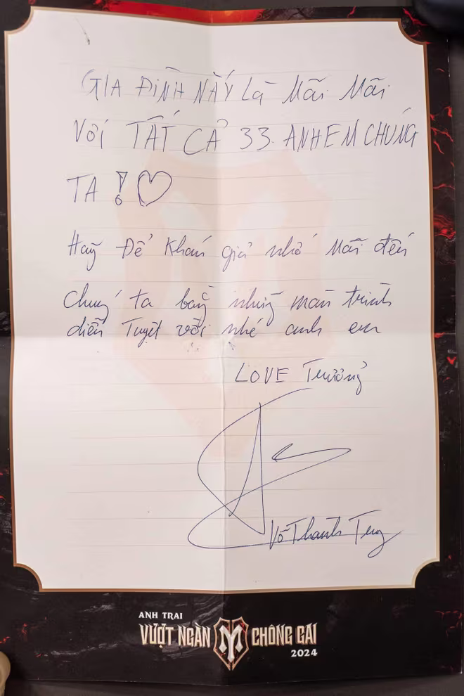 Những dòng thư tay xúc động của các "anh tài" khi tạm dừng cuộc chơi Những dòng thư tay xúc động của các "anh tài" khi tạm dừng cuộc chơi