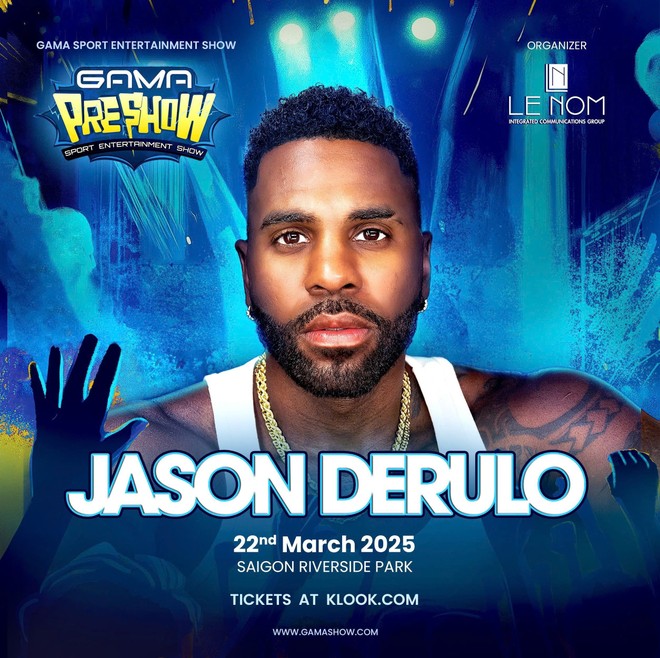 Jason Derulo lần đầu tiên đến Việt Nam trong chương trình GAMA PreShow - The Opening