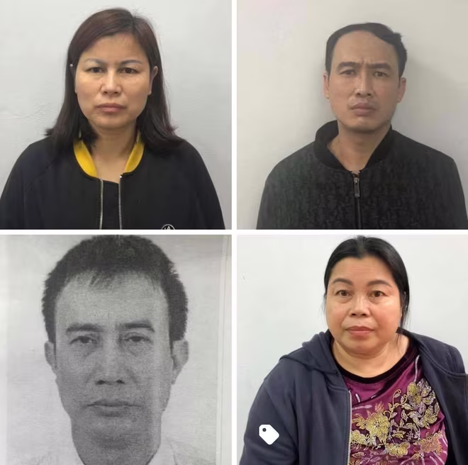 Các đối tượng bị bắt giữ