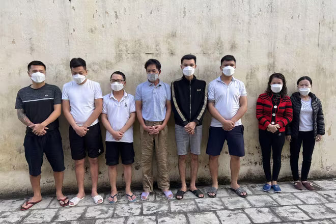 Các đối tượng bị bắt giữ Các đối tượng bị bắt giữ