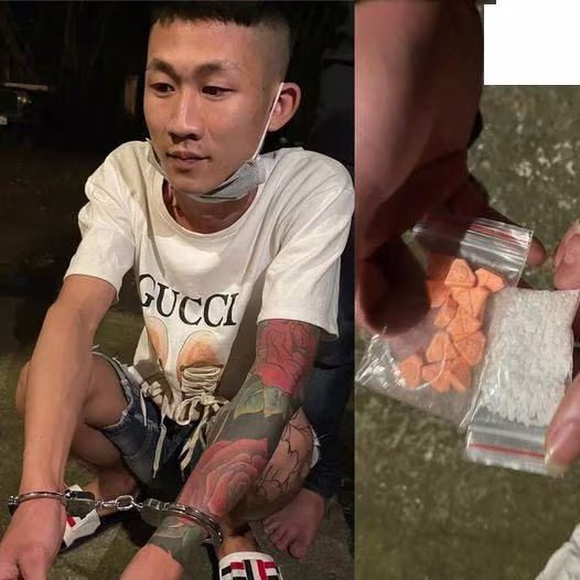 Đối tượng cùng số tang vật bị thu giữ Đối tượng cùng số tang vật bị thu giữ