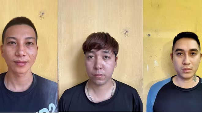 Nhóm đối tượng cho vay nặng lãi bị bắt giữ Nhóm đối tượng cho vay nặng lãi bị bắt giữ