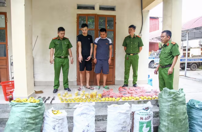 Đối tượng Hải và Hảo cùng số đạn chì tự sản xuất