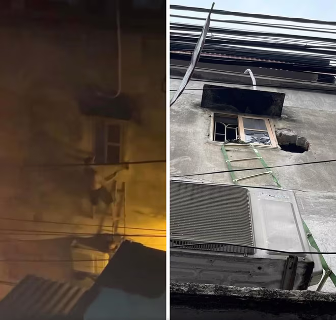 Vị trí nam thanh niên dùng búa đập cửa, phá tường cứu người Vị trí nam thanh niên dùng búa đập cửa, phá tường cứu người