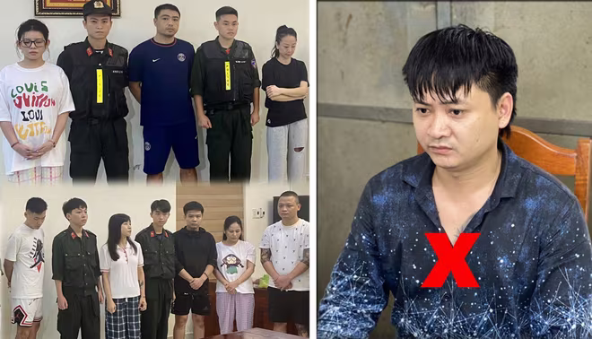 Đỗ Hoàng Hiệp (x) và các đối tượng trong đường dây bị bắt Đỗ Hoàng Hiệp (x) và các đối tượng trong đường dây bị bắt