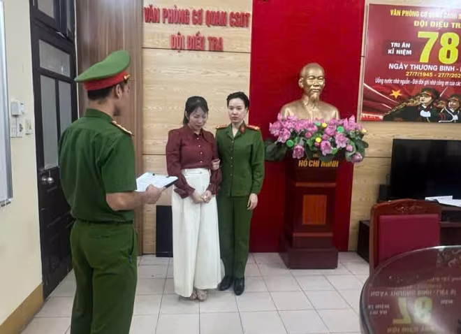 Cơ quan điều tra tống đạt các quyết định, lệnh đối với Trần Thị Thùy Linh.