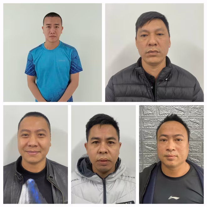 Các đối tượng trong đường dây bị bắt giữ