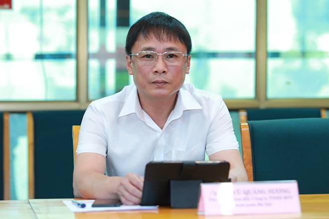 Giao lưu trực tuyến "An toàn, chống úng ngập mùa mưa bão" năm 2018 ảnh 10 Ông Lê Vũ Quảng Sương, Phó Tổng Giám đốc Công ty TNHH MTV Thoát nước Hà Nội:
