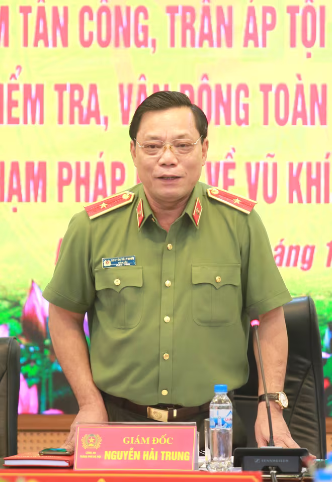 Thiếu tướng Nguyễn Hải Trung, Bí thư Đảng ủy, Giám đốc CATP Hà Nội chỉ đạo Hội nghị Thiếu tướng Nguyễn Hải Trung, Bí thư Đảng ủy, Giám đốc CATP Hà Nội chỉ đạo Hội nghị