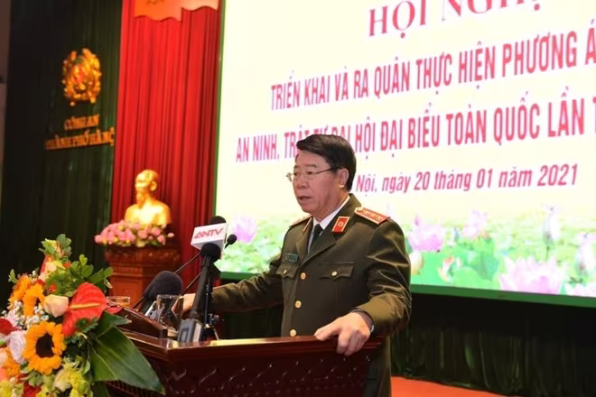 Thượng tướng Bùi Văn Nam, Thứ trưởng Bộ Công an phát biểu chỉ đạo tại buổi lễ Thượng tướng Bùi Văn Nam, Thứ trưởng Bộ Công an phát biểu chỉ đạo tại buổi lễ