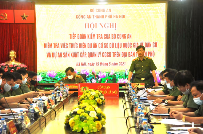 Trung tướng Nguyễn Duy Ngọc, Ủy viên Trung ương Đảng, Thứ trưởng Bộ Công an phát biểu chỉ đạo tại buổi kiểm tra