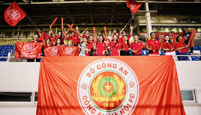 Cổ động viên Công an Hà Nội cùng kiều bào tại Philippines “tiếp lửa” cho đội bóng thi đấu Cúp C1 Đông Nam Á 2024/2025