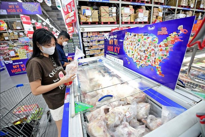 Hàng hóa của Mỹ trong siêu thị tại TP.HCM
