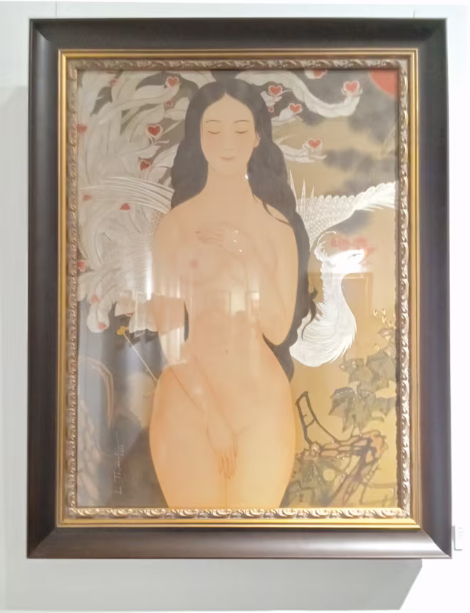 Bức tranh “ Tuyết phụng” của họa sĩ Lâm Thanh