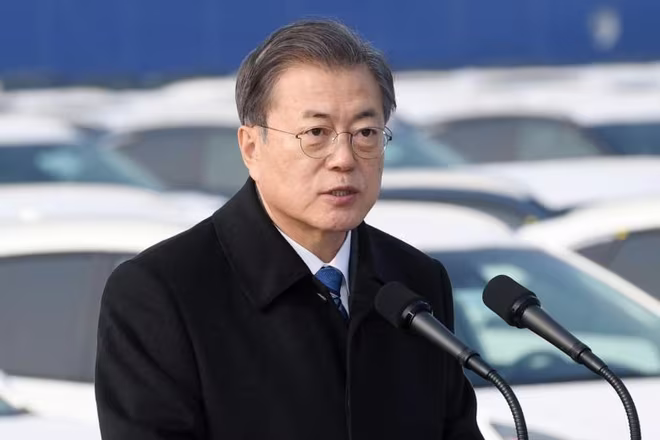 Ông Moon Jae in báo động về dịch Covid-19 Ông Moon Jae in báo động về dịch Covid-19
