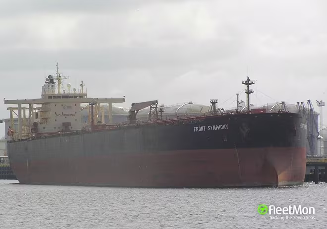 Tàu A Symphony đã bị rò rỉ dầu ra biển Hoàng Hải Tàu A Symphony đã bị rò rỉ dầu ra biển Hoàng Hải