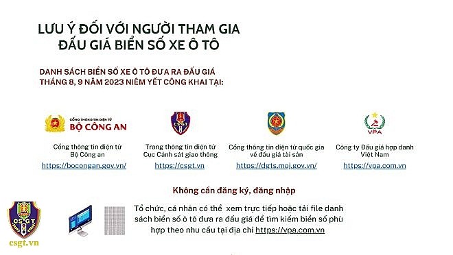 Lưu ý quan trọng cho người tham gia đấu giá biển số xe ô tô đẹp Hà Nội.