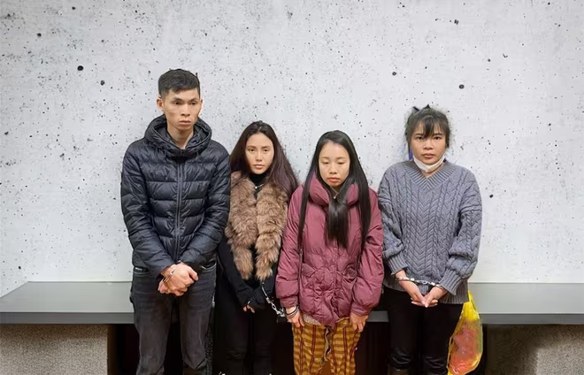 Các đối tượng tại cơ quan Công an