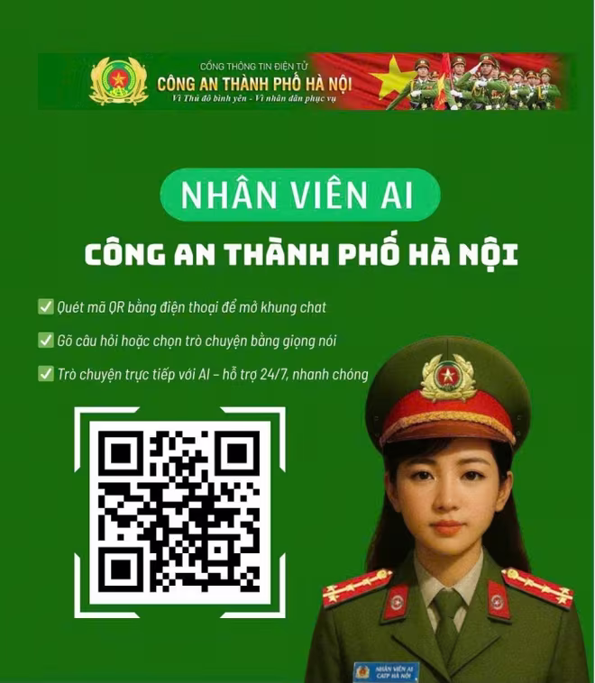 Kết nối đến Chatbot thông qua mã QR (được đăng tải trên Cổng thông tin điện tử Công an thành phố, trang Facebook Công an Thành phố và tờ mã QR code yết tại trụ sở cơ quan Công an, khu dân cư, các địa điểm công cộng đông người. Kết nối đến Chatbot thông qua mã QR (được đăng tải trên Cổng thông tin điện tử Công an thành phố, trang Facebook Công an Thành phố và tờ mã QR code yết tại trụ sở cơ quan Công an, khu dân cư, các địa điểm công cộng đông người.