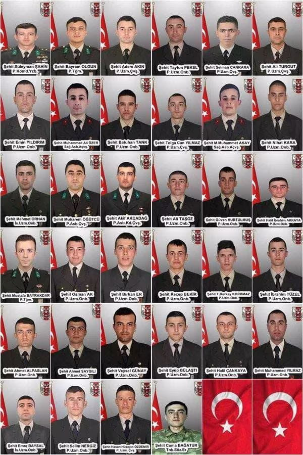 Những binh sĩ Thổ Nhĩ Kỳ thiệt mạng trong cuộc không kích mới đây của Nga ở Syria