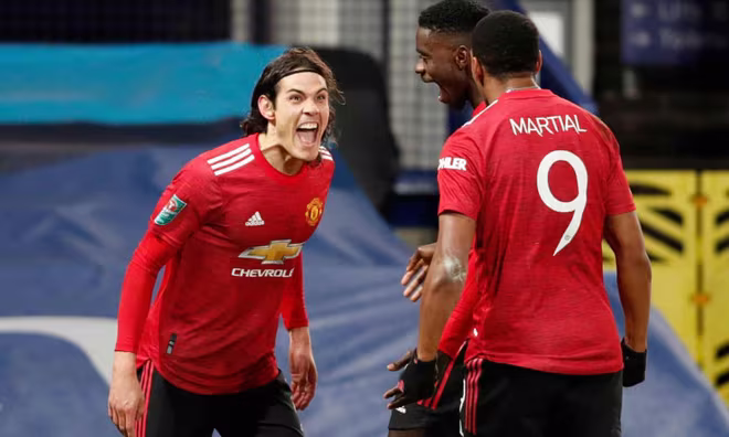 Cavani và Martial ghi bàn giúp M.U vào bán kết Cavani và Martial ghi bàn giúp M.U vào bán kết