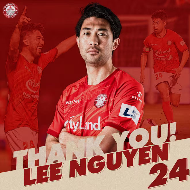 Lee Nguyễn chính thức chia tay CLB TP.HCM và V-League Lee Nguyễn chính thức chia tay CLB TP.HCM và V-League