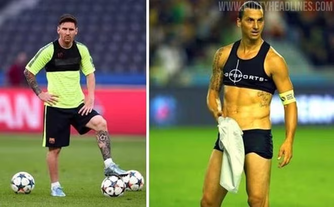 Messi và Ibra cũng thường xuyên dùng áo "Electronic Performance and Tracking System" Messi và Ibra cũng thường xuyên dùng áo "Electronic Performance and Tracking System"