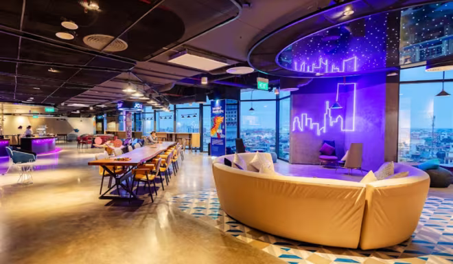 Không gian sảnh mở đa công năng tại SOJO Hotels Không gian sảnh mở đa công năng tại SOJO Hotels