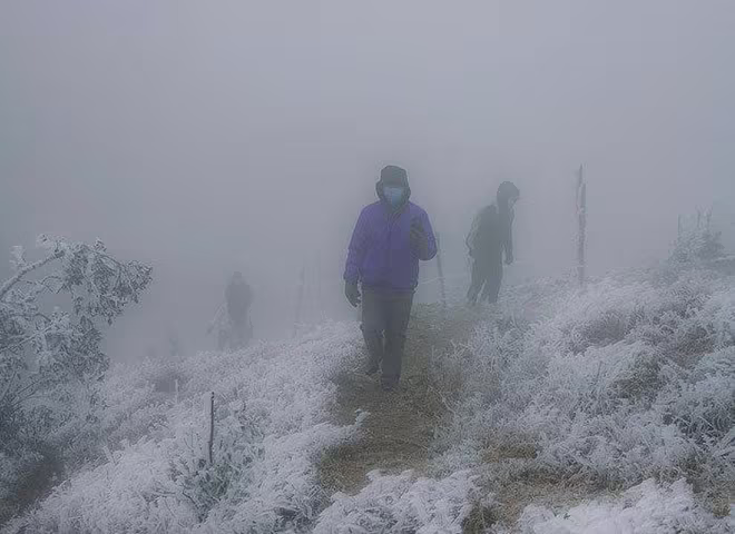 Mẫu Sơn, Lạng Sơn nhiều ngày qua đã xuất hiện băng giá Mẫu Sơn, Lạng Sơn nhiều ngày qua đã xuất hiện băng giá