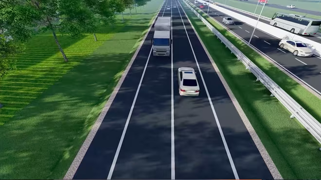 Phối cảnh một đoạn dự án đường Vành đai 4- vùng Thủ đô Phối cảnh một đoạn dự án đường Vành đai 4- vùng Thủ đô