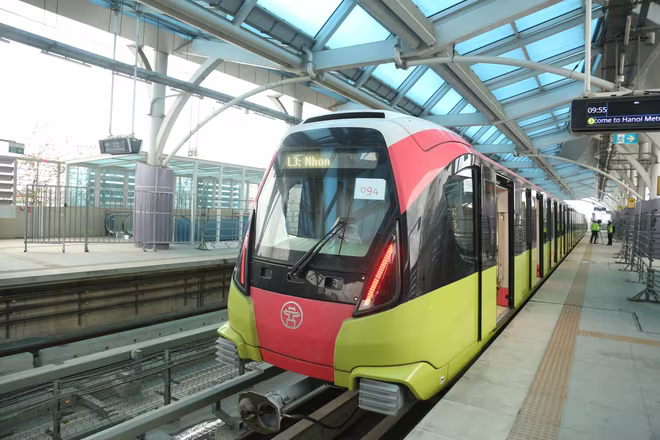 Tàu metro Nhổn- Ga Hà Nội chính thức lăn bánh vào 8h sáng mai 8/8
