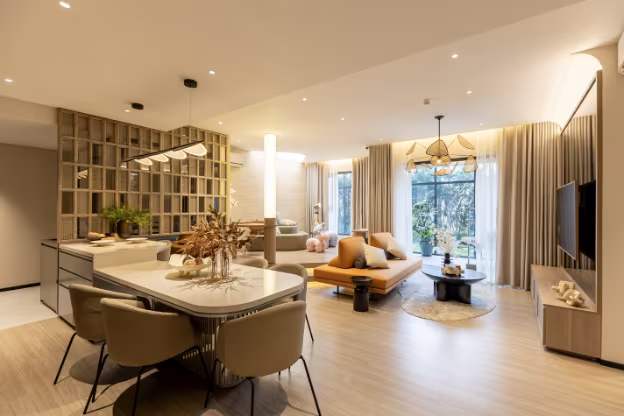Căn hộ 3PN với thiết kế mở tinh tế tạo không gian sinh hoạt chung rộng rãi Căn hộ 3PN với thiết kế mở tinh tế tạo không gian sinh hoạt chung rộng rãi