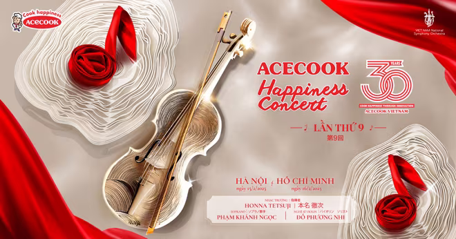 Hòa nhạc giao hưởng Acecook Happiness Concert 2025 trở lại với chủ đề mang “Thanh âm hạnh phúc" Hòa nhạc giao hưởng Acecook Happiness Concert 2025 trở lại với chủ đề mang “Thanh âm hạnh phúc"