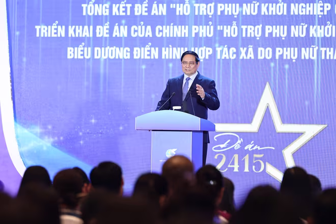 Thủ tướng Chính phủ Phạm Minh Chính phát biểu tại sự kiện - Ảnh: VGP/Nhật Bắc