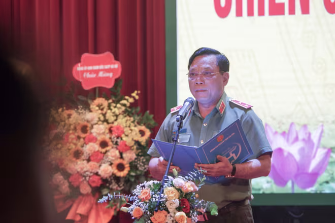 Trung tướng Nguyễn Hải Trung, Giám đốc CATP Hà Nội phát biểu khai mạc tọa đàm Trung tướng Nguyễn Hải Trung, Giám đốc CATP Hà Nội phát biểu khai mạc tọa đàm