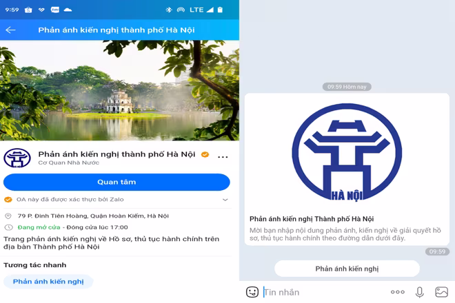 Hà Nội vận hành kênh Zalo tiếp nhận phản ánh, kiến nghị của người dân và doanh nghiệp Hà Nội vận hành kênh Zalo tiếp nhận phản ánh, kiến nghị của người dân và doanh nghiệp