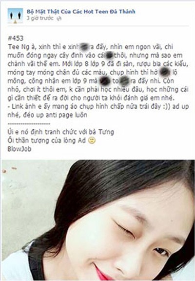 Cái chết của một nữ sinh - lời cảnh báo về trò đùa trên facebook ảnh 4 Cái chết của một nữ sinh - lời cảnh báo về trò đùa trên facebook ảnh 4