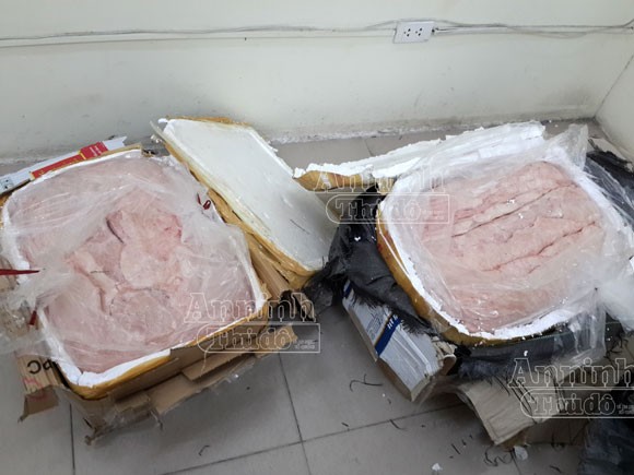 Phát hiện gần 1 tấn nầm động vật đang phân hủy đưa đi tiêu thụ ảnh 2 Phát hiện gần 1 tấn nầm động vật đang phân hủy đưa đi tiêu thụ ảnh 2