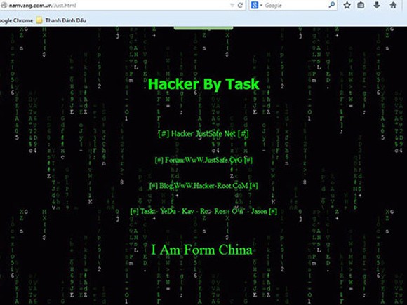 Hàng trăm website bị hacker Trung Quốc tấn công ảnh 1 Hàng trăm website bị hacker Trung Quốc tấn công ảnh 1