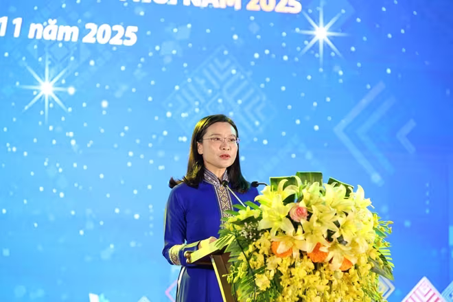 Bí thư Trung ương Đoàn, Chủ tịch Hội đồng Đội Trung ương Nguyễn Phạm Duy Trang phát biểu tại chương trình