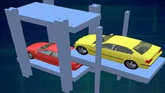 Mô hình dàn thép đỗ xe tự động