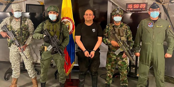 Ông trùm Dairo Antonio Usuga bị lực lượng an ninh Colombia bắt sống cuối tháng 10-2021 Ông trùm Dairo Antonio Usuga bị lực lượng an ninh Colombia bắt sống cuối tháng 10-2021
