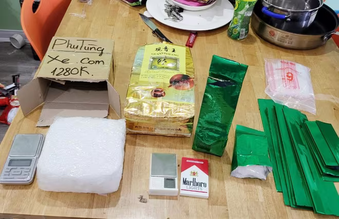 Số ma túy thu được tại nhà trọ của Lương Văn Ninh Số ma túy thu được tại nhà trọ của Lương Văn Ninh